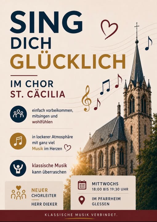 Plakat Cäcilienchor Glessen